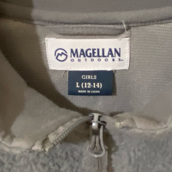 MAGELLAN OUTDOORS Sherpa Full Zip Jacket Girl’s Sz L 12-14 - Picture 5 of 5